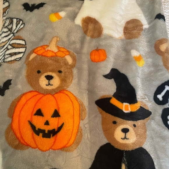 Splendid Abode spook collection oversized plush throw Halloween bear 60x70 - Picture 3 of 5